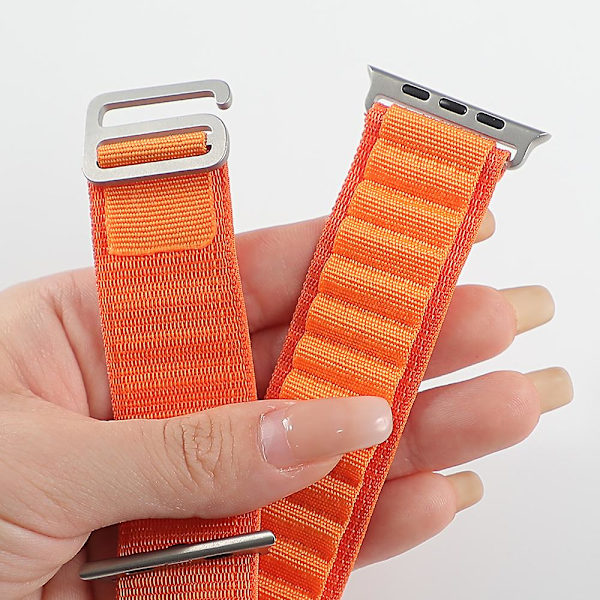 Alpine Loop Band til Apple Watch Rem 49mm 44mm 40mm 45mm 41mm 42mm 38mm 38 40 44 45 Mm Armbånd Iwatch Ultra Series 7 6 3 Se 8 42 44 45 49mm yellow