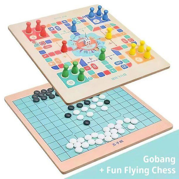 Checker Flygande schack Backgammon Multifunktionellt spel Schackbrädspelsleksaker