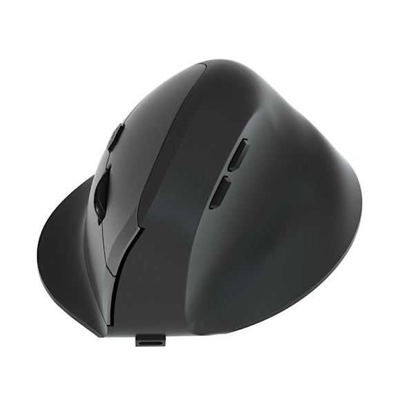 Trådløs Bluetooth 2.4G Ergonomisk Vertikal Mus med USB-modtager (Sort)