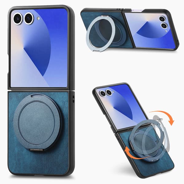 Etui til Samsung Galaxy Z Flip 7, med svingbart stativ Blue