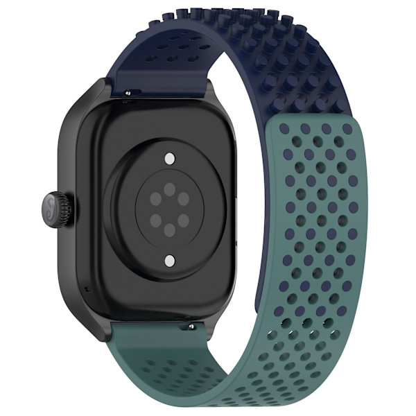 Silikonklockarmband 20 mm Andningsbart klockarmband för Garmin Vivoactive 5/garminactive 5/venu Sq 2 Midnight Blue Olive Green