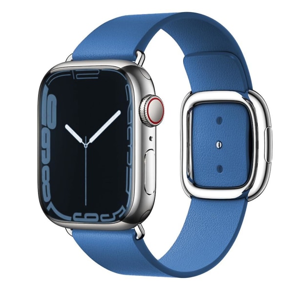 Moderne spennereim for Apple Watch-bånd 45 mm 41 mm 44 mm/40 mm 38 42 mm 49 mm Correa lærarmbånd Iwatch Serie 3 6 Se 7 8 Ultra 40mm 38mm 41mm Cape Cod Blue