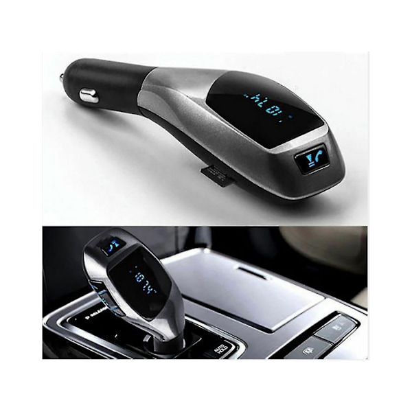 Bluetooth Bil MP3-afspiller med FM-sender og håndfri opkaldsfunktion (Sort)