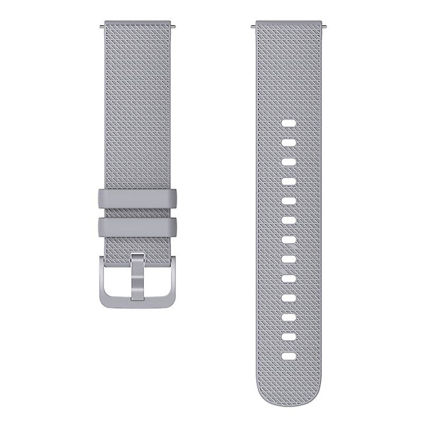 Ruutukuvioinen 22 mm:n hihna silikoni ranneke Samsung Gear S3 / Huami Amazfit Pace Grey
