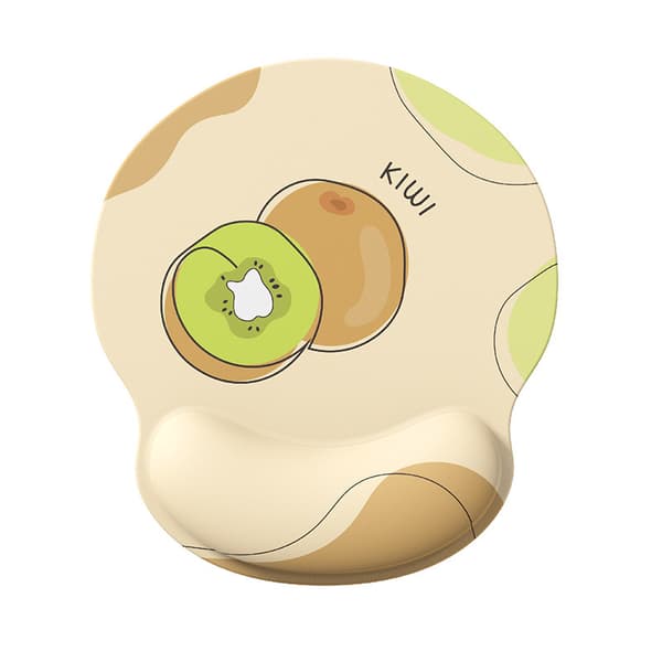 Musematte - 3D Morsom Med Håndleddsstøtte, Sklisikker Gelbase (Kiwi)