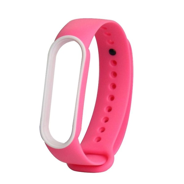 For Xiaomi Mi Band 5 Tofarget Tpe-klokkebånd Pink White