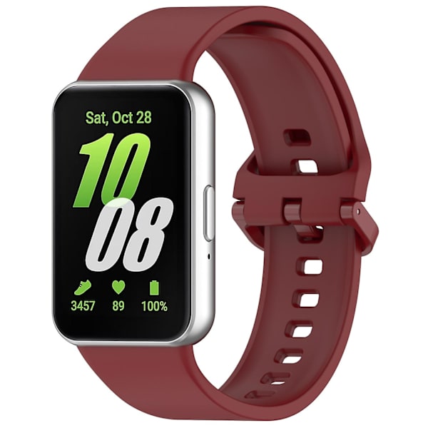 Til Samsung Galaxy Fit3 Fleksibelt Urrem Silikonarmbånd Håndledsarmbånd - Rød Wine red