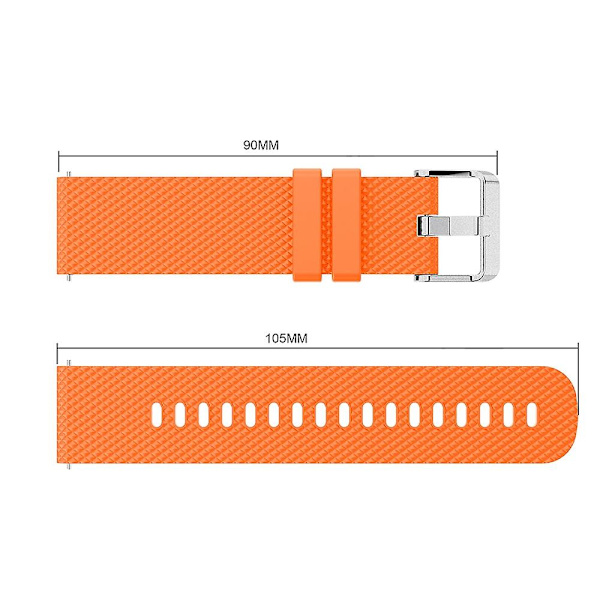 20mm hiekkapuhallettu solki silikoninen urheilukellohihna Samsung Galaxy Watch Active -kellolle Orange C Samsung Galaxy Watch A