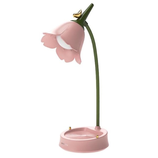 Kukkakuvioinen led-pöytävalaisin pink