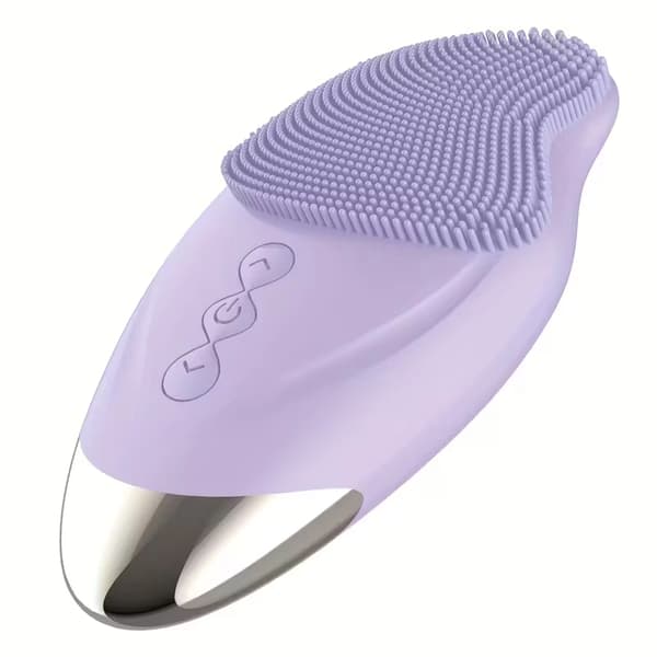 Ansigtsrensebørste - Med massage og vibration (lilla)