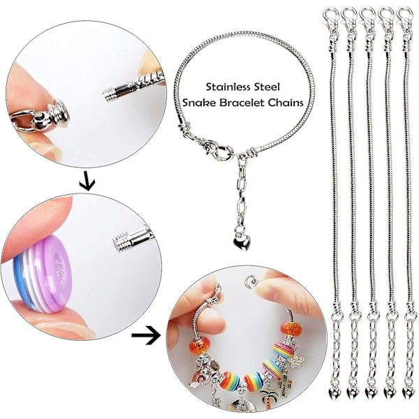 130 stycken Berlock armband gör kit DIY Craft smycken set