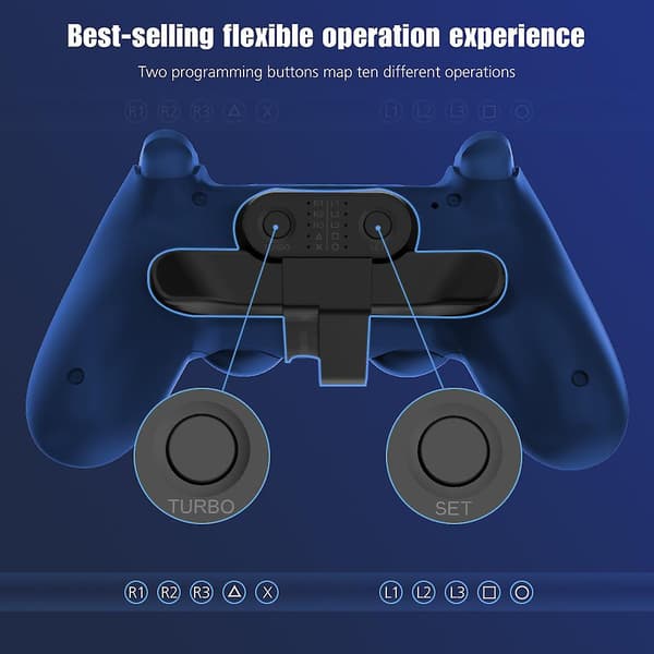 Paddlar för Ps4 Controller, Back Button Attachment för Ps4, Controller Paddlar för Ps4, Turbo Funktion/minne Funktion/Plug And Play, Ps4 Controller A