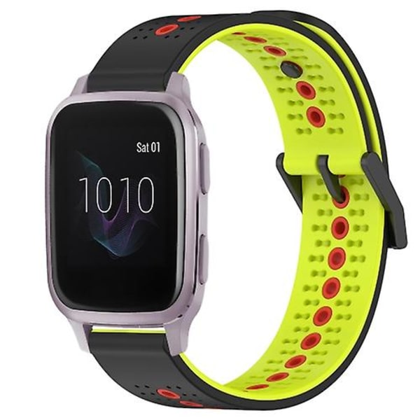 För Garmin Venu Sq 20 mm Tricolor Andas watch LHY Black-Lime-Red