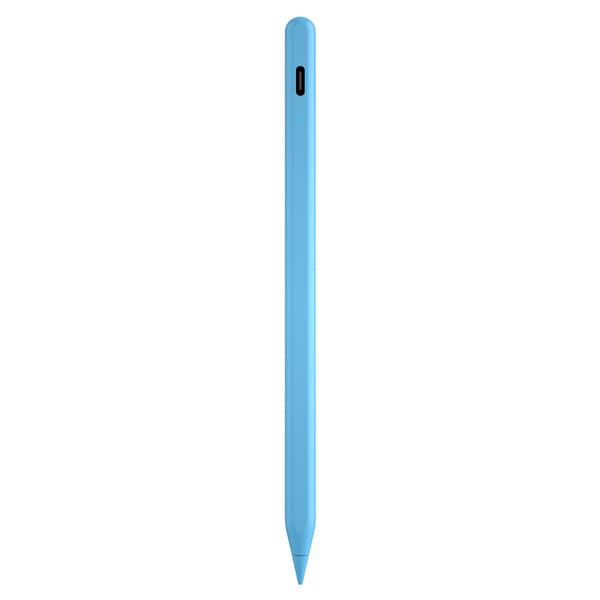 Styluspen - Til Apple iPad (2018-2025), Håndfladeafvisning, Vippefølsom (Lyseblå)