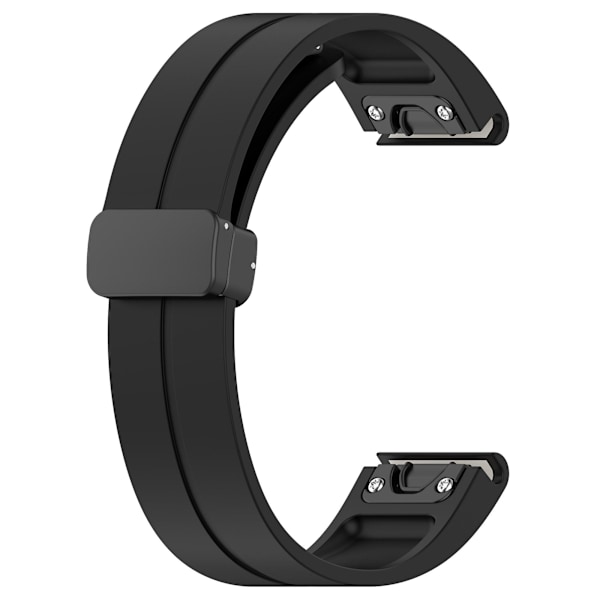 22mm Magnetiskt Silikonarmband för Huawei Watch Gt 4 46mm/samsung Galaxy Watch3 45mm/garmin Venu 3 Svart Spänne Armband Black