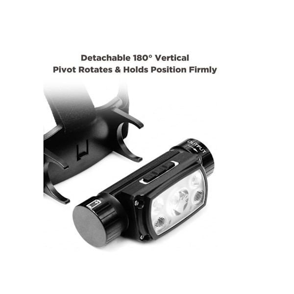 Ladattava LED-otsalamppu 1000 lumenin vedenpitävä otsalamppu 6 tilalla ja säädettävällä pääpannalla