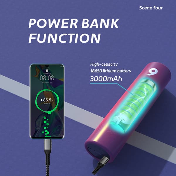 Bluetooth-kaiutin Tk 66, tehokas basso ja 3000 mAh (vihreä)