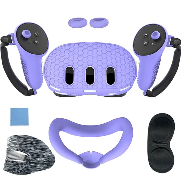 7-in-1 VR-lisävarustesarja Meta Quest 3:lle (violetti)