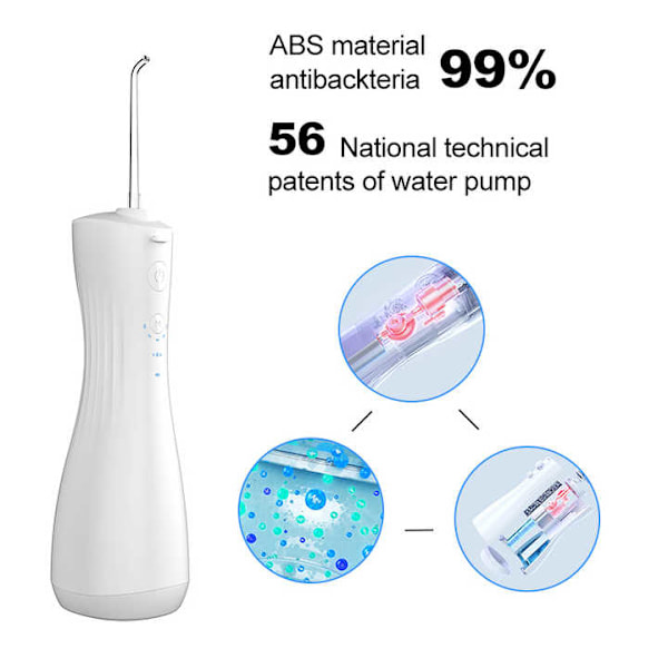 Oral Irrigator - 6-Mode Trådløs 250 ml Vandtank Til Ortodonti