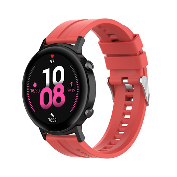 För Huawei Watch GT 2 42mm armband med silverspänne Red