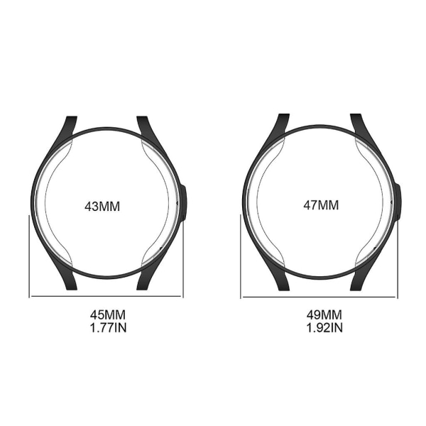 Skärmskyddshylsa Dammtätt cover till GalaxyWatch 6Classic Watch Rose gold 47mm