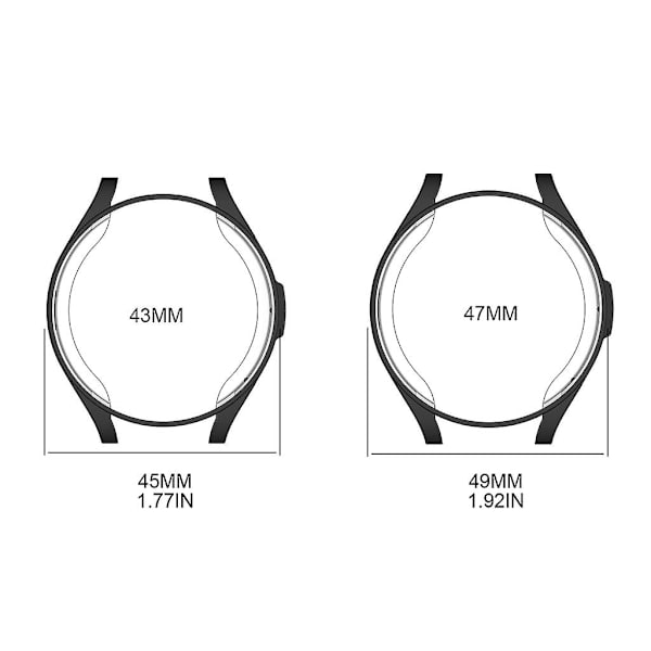 Skärmskyddshylsa Dammtätt cover till GalaxyWatch 6Classic Watch Transparent 43mm