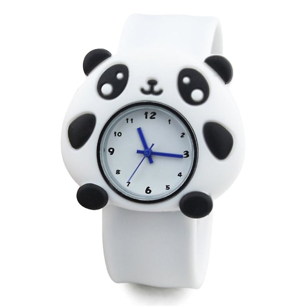 Tecknade barnklockor Söt watch som indikerar armbandsur flickor pojkar gåva Panda white