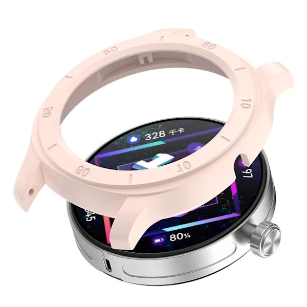 Anti-drop hårt klockfodral för Huawei Watch GT Cyber, ihåligt skyddande klockfodral för 22 mm fästrem Light pink E Huawei Watch GT Cyber