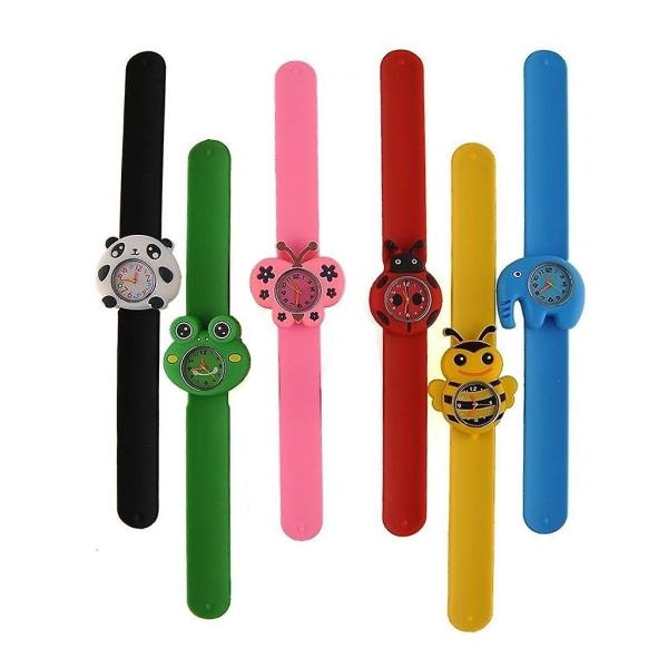 Tecknade barnklockor Söt watch som indikerar armbandsur flickor pojkar gåva Red