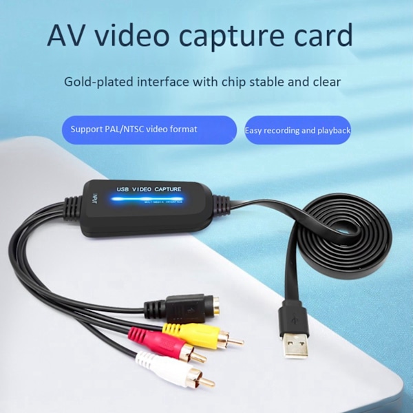 Usb 2.0 Videokort Enkelt Kanal Usb Capture Kort Av Capture Enhed Drive-Free Digital Konverter