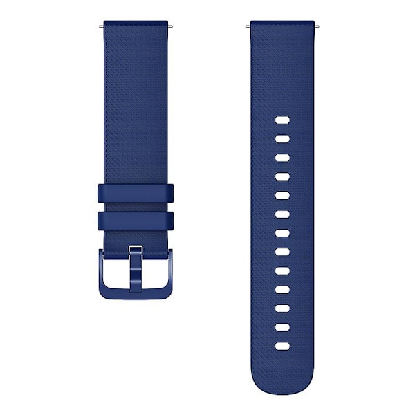 Rutete mønster 22mm stropper silikon klokkebånd for Samsung Gear S3 / Huami Amazfit Pace Navy Blue