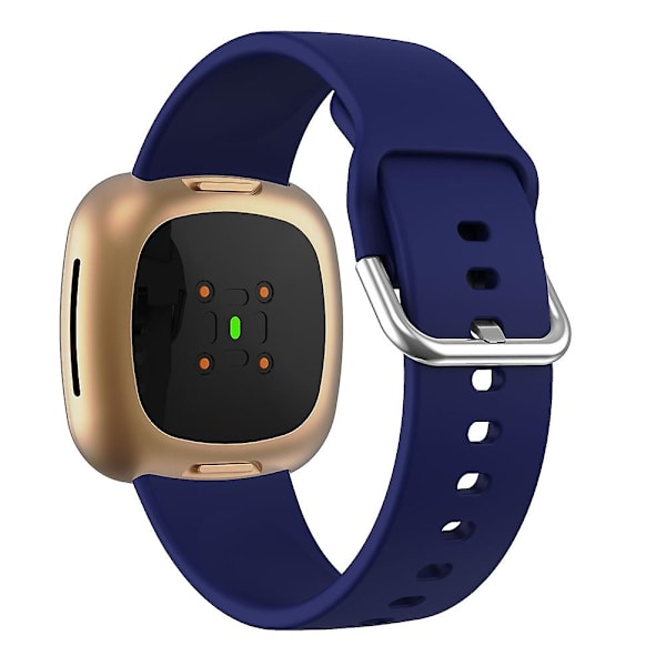 Til Fitbit Versa 3 silikone urrem Dark Blue