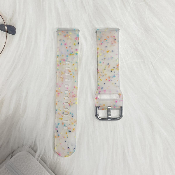 Samsung Galaxy Watch3 41mm/Huawei Watch GT 2 42mm:lle sopiva vaihtoranneke 20mm kuviollinen ranneke Transparent E Samsung Galaxy Watch3