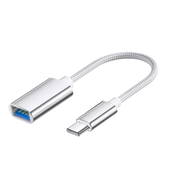 Adaptrar USB hona till Micro USB OTG-kabel (silver)