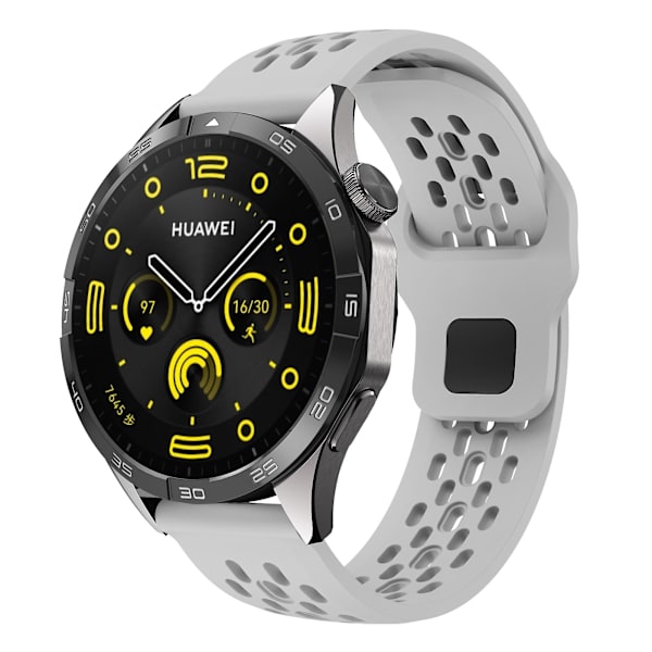 Garmin vivoactive 5 / Venu 2 Plus 20mm silikonklockarmband, ihålig justerbar rem Light Grey
