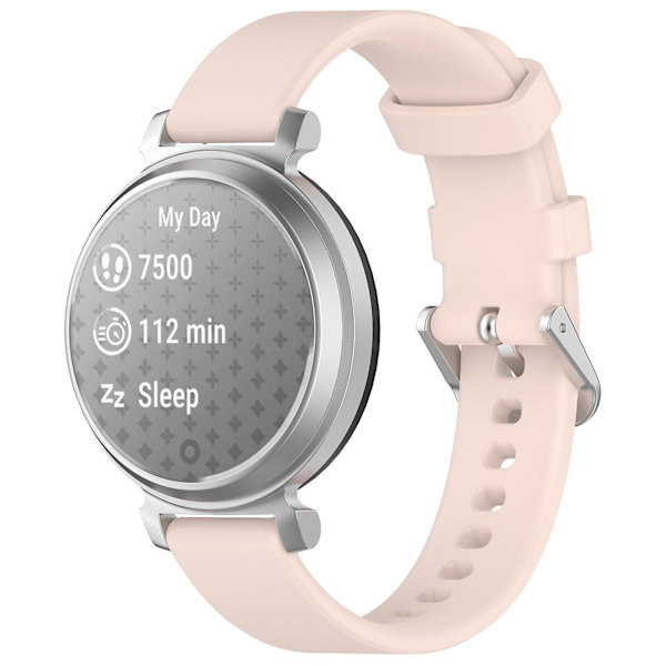 Garmin Lily 2 -silikonirannekkeet 14 mm vedenpitävät pehmeät vaihtohihnat Light Pink