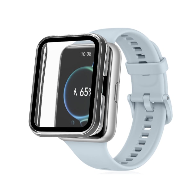 Full för Case för HuaweiWatch Fit 2 Vattentät för Shell Cover för Smart Watch B Blue
