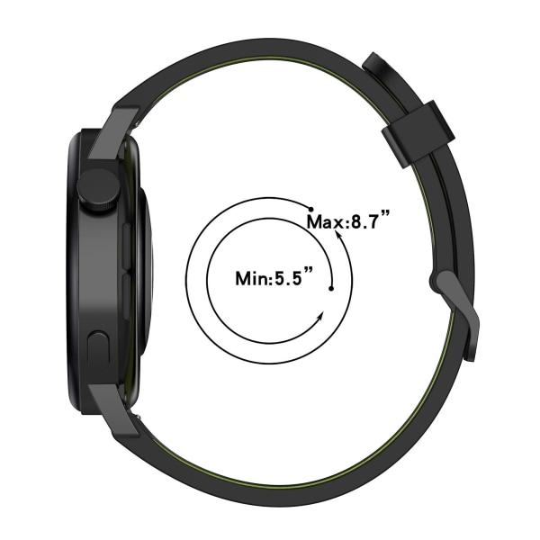 20 mm silikone urbånd til Garmin Forerunner 645 Music Red Black