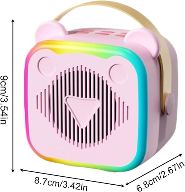 Bluetooth Karaoke-høyttaler, med 1 mikrofon og lys (blå)