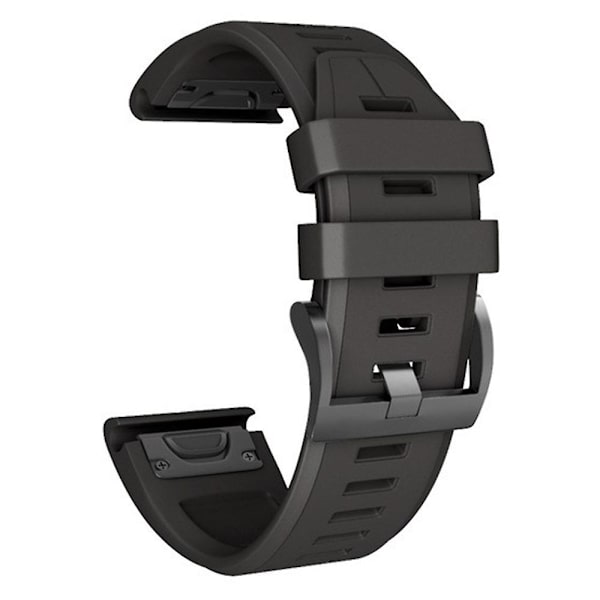 KLB-PWGJ-001 Til Garmin Fenix 7X / 7X Pro Ur Bånd 26mm Silikone Urrem Black