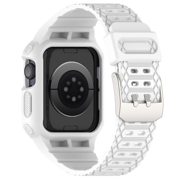 Klockarmband för Apple Watch Series 8/7 41mm/6/5/4/SE/SE (2022) 40mm/3/2/1 38mm Integrerat klockarmband White, White C Apple Watch Series 9 4