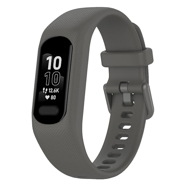 För Garmin Vivosmart 5 Anti-scratch Silikon Armband med Fodral Skydd Armband Grey, Grey F Garmin Vivosmart 5