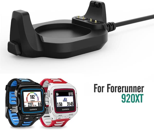 Opladerdock kompatibel med Garmin Forerunner 920xt, USB-data synkroniserings- og opladningsdock med 1m