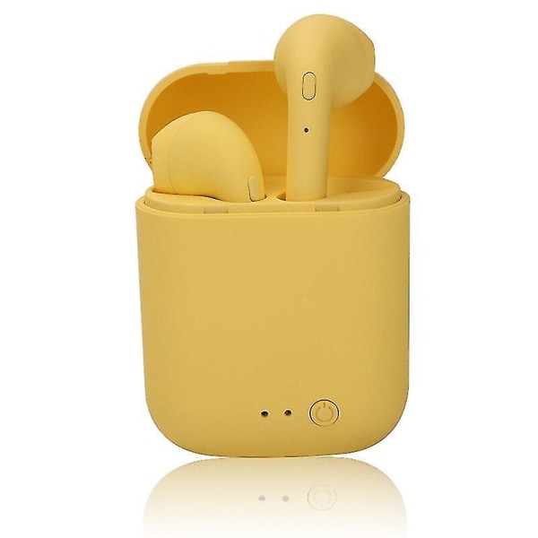 Vanntette Bluetooth-sportshodetelefoner Headset Trådløs øretelefon til Iphone Samsung, Xiaomi, Huawei, Oneplus yellow