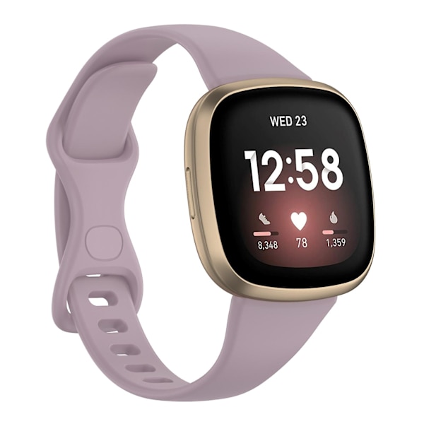 Til Fitbit Versa 4 / Versa 3 / Sense TPU-urrem L Lavender
