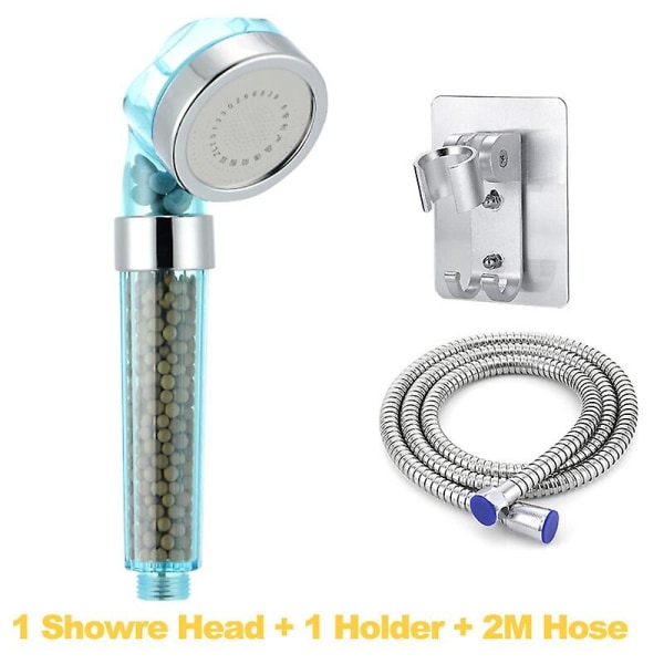 Højtryksmassage vandterapi spa regnbruserhoved anion filterkugler vandbesparende badeværelse brusemundstykke Auburn
