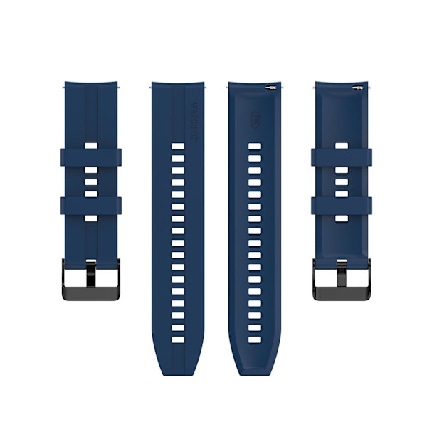 Til Huawei Watch Gt 2 46mm urrem med sort spænde Dark Blue