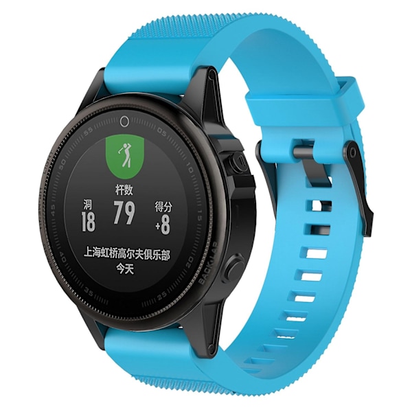 For Garmin Fenix5 (22mm) Silikonrem Sky Blue