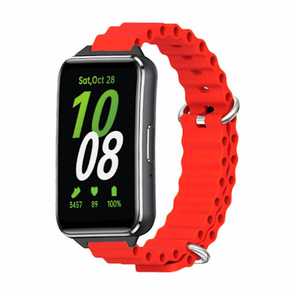 For Samsung Galaxy Fit3 erstatningsrem - Silikonsrem for klokke med fallbeskyttelse Red
