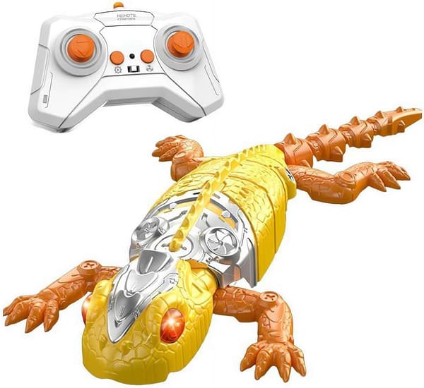 Väggklättrande RC Gecko, Dubbelläge Golv & Väggkörning (Gul)
